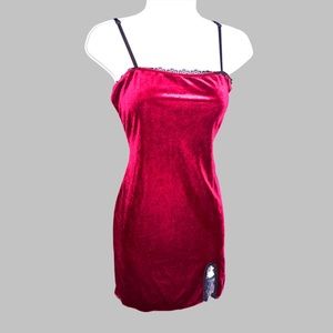 Velvet Wine Colored Slip Dress
